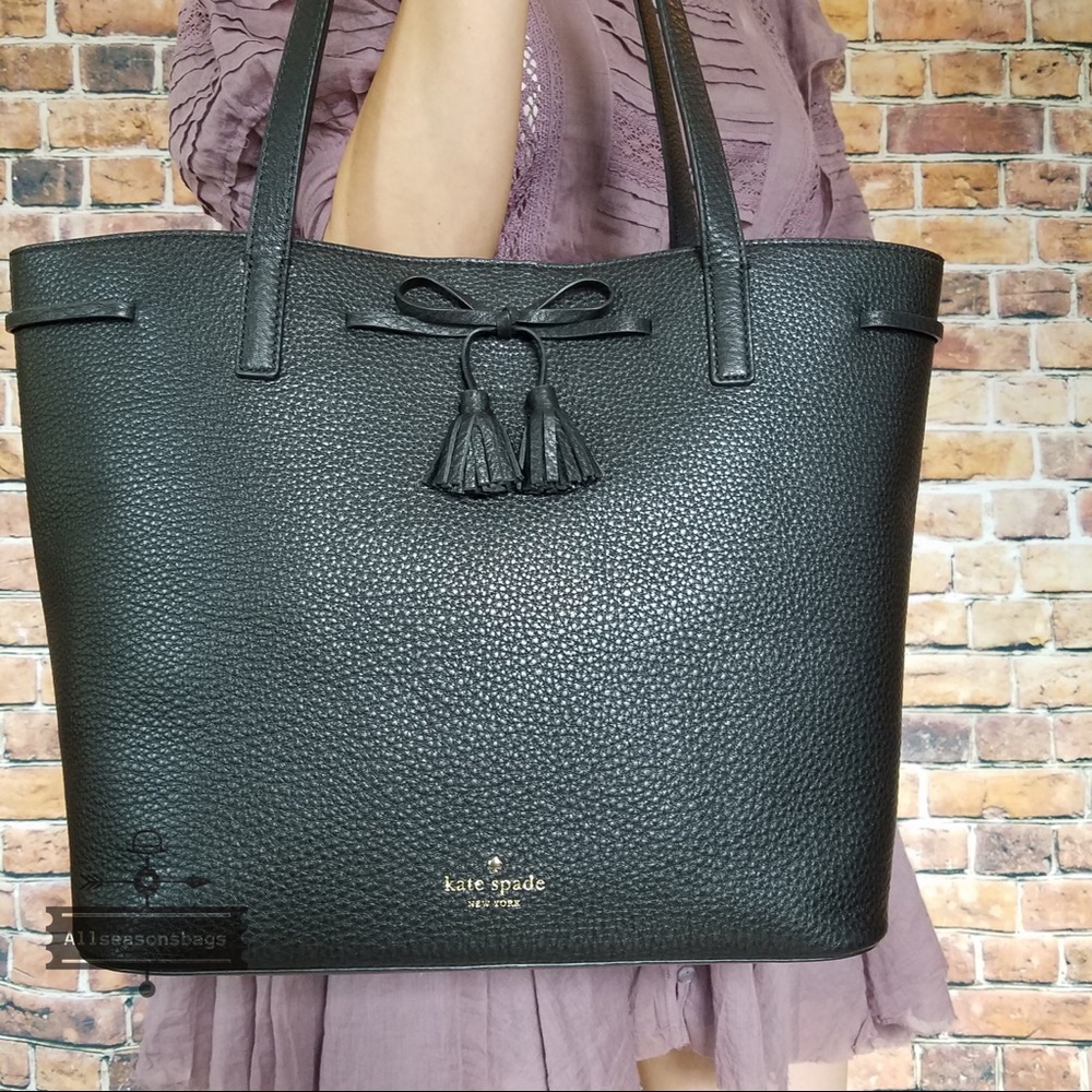 Kate spade leather Hayes Street Large Black Tote - Picture 2 of 7
